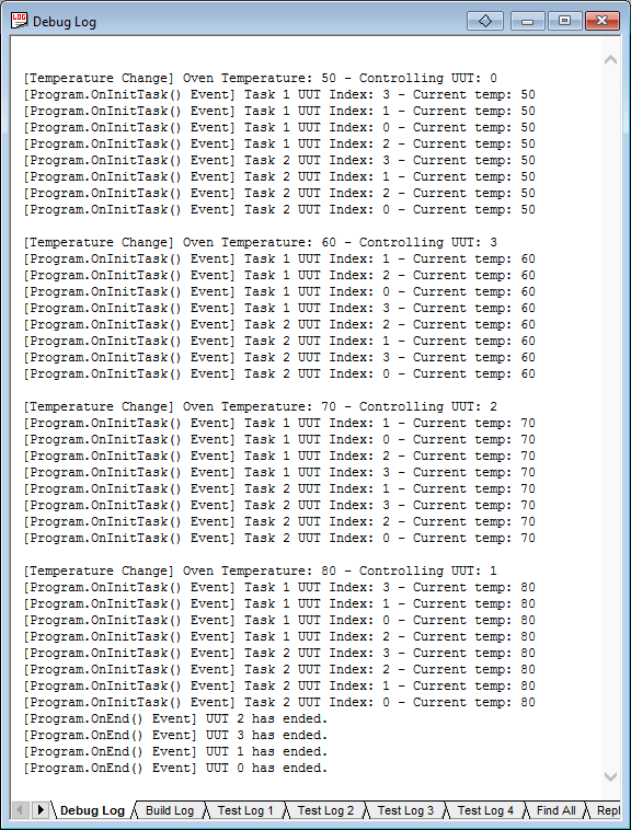 Debug log for parallel mode